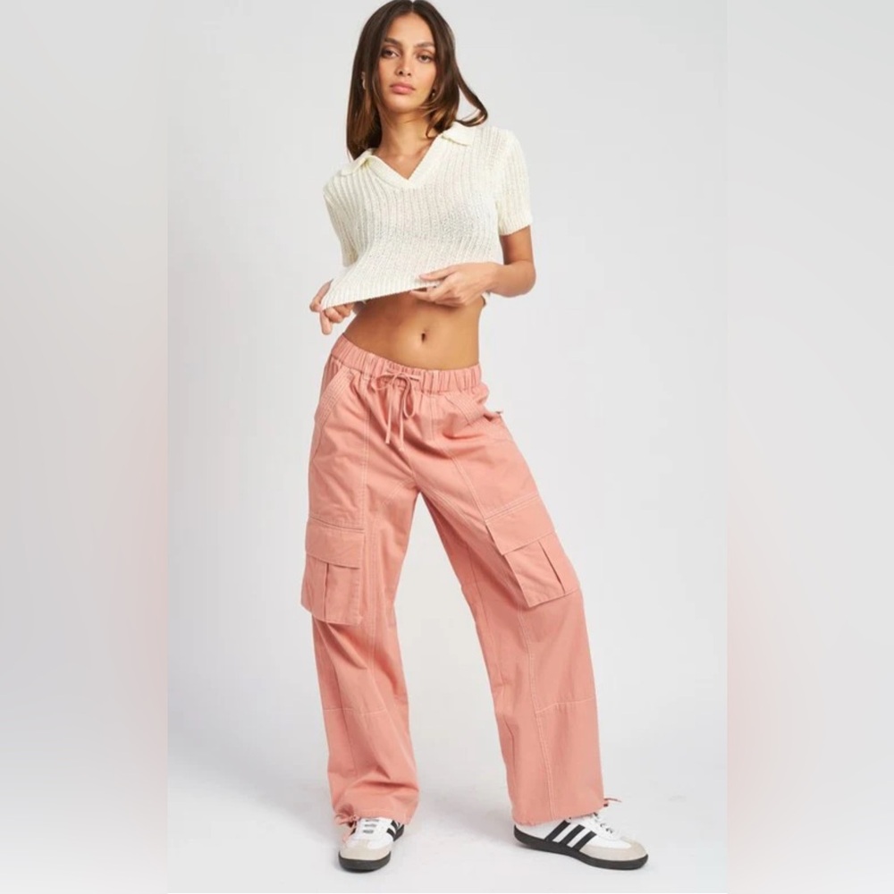 Stile Washed Cargo Pants NWT Size Large